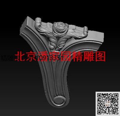 展成 第35批5-2_圆雕图立体雕花桌腿3d打印洋花沙发腿圆柱木雕柱腿精雕图浮雕图